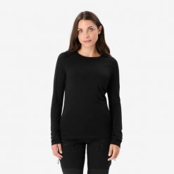 Koszulka trekkingowa damska z długim rękawem Simond Merino. Czarne koszulki sportowe damskie SIMOND, m, bez wzorów, z materiału, bez kołnierzyka, bez ramiączek, trekkingowe. Za 249.99 zł.