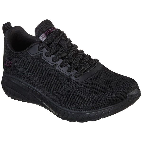 Buty damskie Skechers Bobs Squad Chaos Face Off. Czarne obuwie sportowe damskie Skechers, bez wzorów, z gumy, trekkingowe, Skechers Sport. Za 390.00 zł.