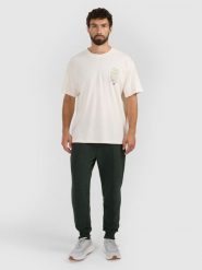 4F Spodnie dresowe joggery męskie - zielone XXL. Zielone spodnie sportowe męskie 4f, m, bez wzorów, z dresówki, na fitness i siłownię. Za 159.99 zł.