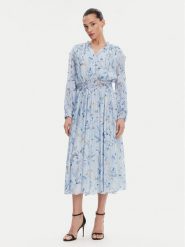 BOSS Sukienka codzienna 50530539 Błękitny Regular Fit. Niebieskie sukienki damskie Boss, na co dzień, bez wzorów, z jedwabiu, bez kołnierzyka, bez ramiączek, proste. Za 1,639.00 zł.