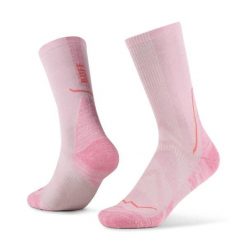 Skarpety BUFF Dryflx Crew. Czerwone skarpety damskie Buff, bez wzorów, z elastanu. Za 129.99 zł.
