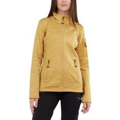 Sweter polarowy damski Fundango Antila Fleece. Żółte swetry damskie Fundango, s, bez wzorów, z polaru, sportowe, bez kołnierzyka, bez ramiączek, bez kaptura. Za 199.90 zł.