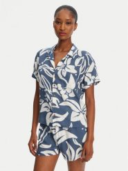 Banana Moon Koszula Taylor Floreal MHX74 Niebieski Loose Fit. Niebieskie bluzki damskie Banana Moon, m, bez wzorów, z wiskozy, bez kołnierzyka, bez ramiączek. Za 289.99 zł.