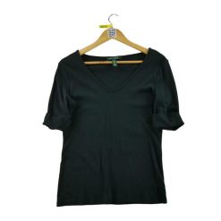 Second life - Koszulka damska z krótkim rękawem w kolorze czarnym - Stan dobry. Czarne koszulki sportowe damskie Ralph Lauren, bez wzorów, bez kołnierzyka, bez ramiączek. Za 97.25 zł.