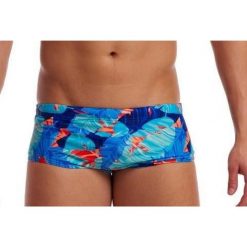 Trunki męskie Funky Trunks Lotsa Leaves - sidewinder. Niebieskie kąpielówki męskie FUNKITA, m, bez wzorów, do pływania. Za 159.00 zł.