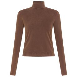 T-Shirt Deha Marbled High Neck Damskie. Brązowe t-shirty damskie Deha, m, bez wzorów, z bawełny, bez kołnierzyka. Za 301.99 zł.
