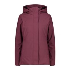 Kurtka parka damska z kapturem softshell CMP. Czerwone parki damskie CMP, bez wzorów, z softshellu, z kapturem. Za 633.00 zł.