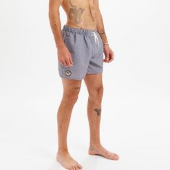 Spodenki surfingowe męskie Olaian 100 Heather 15". Brązowe kąpielówki męskie OLAIAN, l, bez wzorów, z materiału. Za 49.99 zł.