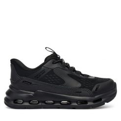 Sneakersy Skechers. Czarne trampki i tenisówki chłopięce Skechers, bez wzorów, bez zapięcia. Za 269.99 zł.