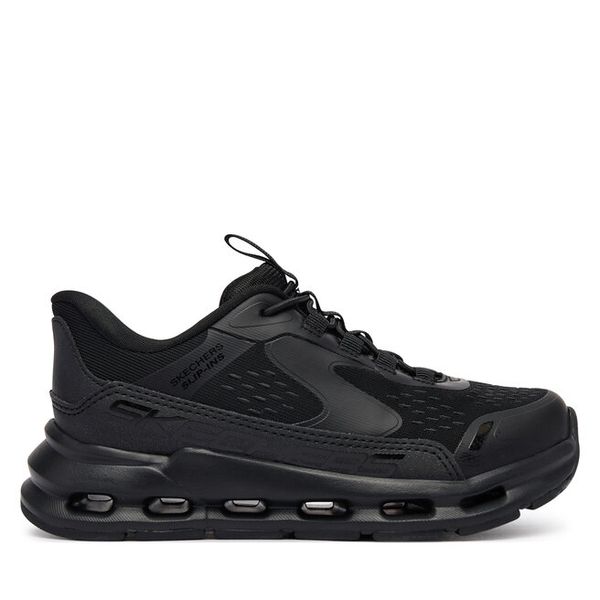Sneakersy Skechers. Czarne trampki i tenisówki chłopięce Skechers, bez wzorów, bez zapięcia. Za 269.99 zł.