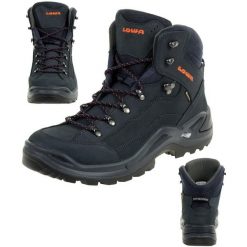 Buty trekkingowe męskie Lowa Renegade Gtx. Niebieskie trekkingi męskie Lowa, na zimę, za kostkę, trekkingowe, gore-tex. Za 802.49 zł.