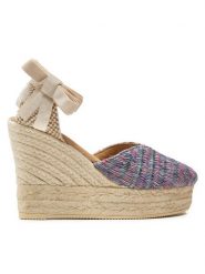 Manebi Espadryle Acapulco Heart-Shaped Wedge Espadrilles G 0.6 WH Różowy. Czerwone sandały damskie Manebi, bez wzorów, z materiału, bez obcasa, bez zapięcia. W wyprzedaży za 429.99 zł.
