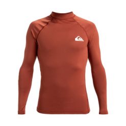 Koszulka surfingowa z długim rękawem UPF 50 dla Mężczyzn EVERYDAY Brązowy. Brązowe bluzki z długim rękawem męskie Quiksilver, m, bez wzorów, z elastanu, bez kołnierzyka. Za 159.99 zł.