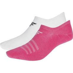 Skarpetki treningowe damskie (2 pary) SOD204 - różowy neon+biały. Skarpety damskie marki 4f. Za 19.99 zł.