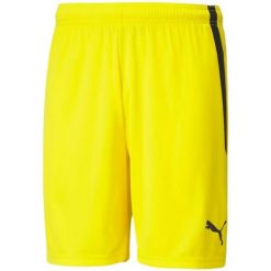 Męskie Spodenki TeamLIGA. Żółte szorty męskie Puma, m, bez wzorów, z materiału. Za 121.99 zł.