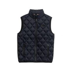 Kurtka bez rękawów Superdry Diamond Quilt Fuji Lite. Niebieskie kurtki męskie Superdry., xl, bez wzorów, z gumy, eleganckie, bez kaptura. Za 384.50 zł.