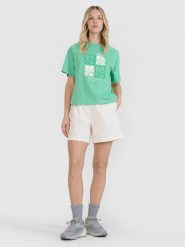 4F Spodenki casual damskie - białe XXL. Białe szorty sportowe damskie 4f, l, bez wzorów, z bawełny, casualowe. W wyprzedaży za 59.99 zł.