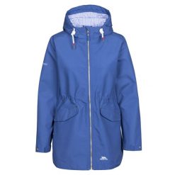 Trespass Finch - Damska kurtka przeciwdeszczowa Tp50 w kolorze indygo. Szare kurtki sportowe damskie Trespass, na lato, bez wzorów, z bawełny, bez kaptura, do jazdy konnej. Za 400.99 zł.