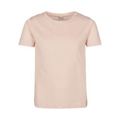 Dziewczęca Koszulka Z Krótkim Rękawem. Białe bluzki dla dziewczynek BUILD YOUR BRAND, bez wzorów, bez kołnierzyka, bez ramiączek. Za 40.99 zł.