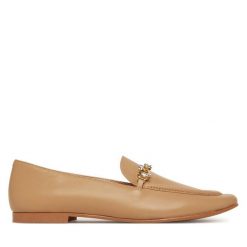 Loafersy TWINSET. Brązowe mokasyny damskie Twinset. Za 519.99 zł.