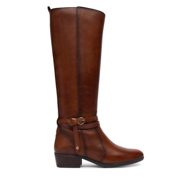 Kozaki Pikolinos. Brązowe kozaki damskie Pikolinos, bez obcasa, na płaskiej podeszwie. Za 809.99 zł.