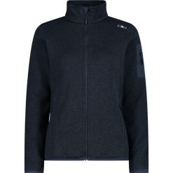 Bluza polarowa damska CMP Haze Jacket Knitted. Niebieskie bluzy damskie CMP, l, bez wzorów, z materiału, z kapturem. Za 241.99 zł.