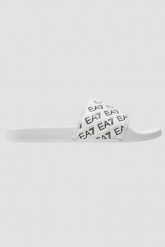 EA7 EMPORIO ARMANI Białe klapki, Rozmiar 37. Białe klapki damskie EA7 Emporio Armani, bez wzorów, bez obcasa. W wyprzedaży za 194.99 zł.