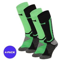 Skarpety snowboardowe unisex 4 szt. Zielone skarpety damskie XTREME, bez wzorów, z materiału. W wyprzedaży za 220.75 zł.