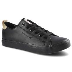 Czarne Trampki Cross Jeans Damskie Modne Półbuty. Czarne półbuty damskie Cross Jeans, na wiosnę, bez wzorów, z jeansu, bez obcasa, bez zapięcia. Za 99.00 zł.