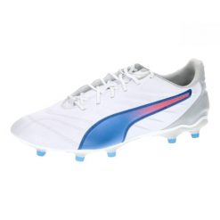 Buty piłkarskie męskie PUMA King Pro FG/AG. Niebieskie buty sportowe męskie Puma, bez zapięcia, do piłki nożnej. Za 399.99 zł.