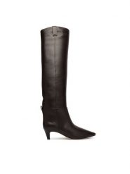 MICHAEL Michael Kors Kozaki 40F6DNMB5L Brązowy. Brązowe kozaki damskie MICHAEL Michael Kors, ze skóry, bez obcasa, na szpilce. Za 1,779.00 zł.