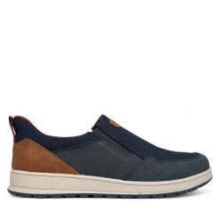 Półbuty Bugatti. Niebieskie półbuty na co dzień męskie Bugatti, bez zapięcia. Za 289.99 zł.