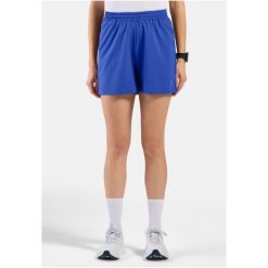 Spodenki damskie ODLO Short ESSENTIAL 4 INCH. Niebieskie szorty sportowe damskie Odlo, l, bez wzorów, do biegania. Za 179.99 zł.