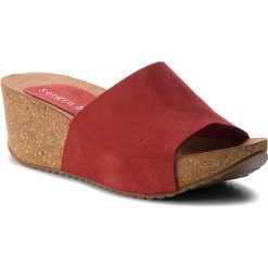 Klapki SERGIO BARDI - Florencja SS127355918LB 208. Czerwone klapki damskie Sergio Bardi, z materiału. W wyprzedaży za 99.00 zł.