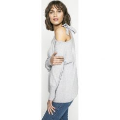 Vila - Sweter. Szare swetry damskie Vila, z dzianiny, z okrągłym kołnierzem. W wyprzedaży za 79.90 zł.