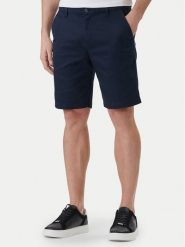 Calvin Klein Szorty materiałowe LV04LF601G Granatowy Regular Fit. Niebieskie szorty męskie Calvin Klein, m, bez wzorów, z bawełny. Za 369.99 zł.