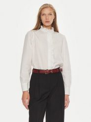 Tommy Hilfiger Koszula WW0WW43529 Biały Relaxed Fit. Białe bluzki damskie Tommy Hilfiger, bez wzorów, z bawełny, bez kołnierzyka, bez ramiączek. Za 299.99 zł.