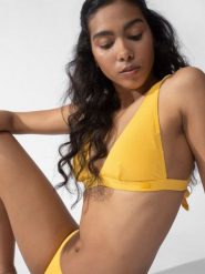 4F Góra od bikini z materiałów z recyklingu damska M. Żółte bikini damskie 4f, m, bez wzorów. W wyprzedaży za 4.99 zł.