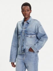 Calvin Klein Jeans Kurtka jeansowa LV047C730G Niebieski Regular Fit. Niebieskie kurtki damskie Calvin Klein Jeans, xs, bez wzorów, z bawełny, bez kaptura. Za 579.99 zł.