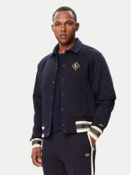 Lacoste Kurtka bomber BH8614 Granatowy Regular Fit. Niebieskie kurtki męskie Lacoste, m, bez wzorów, z bawełny, bez kaptura. Za 989.99 zł.