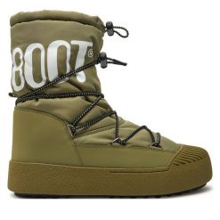 Śniegowce Moon Boot. Brązowe śniegowce i trapery męskie Moon Boot, z polaru, bez zapięcia. Za 899.99 zł.