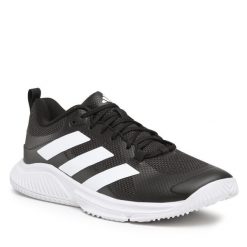Buty halowe adidas. Czarne buty sportowe męskie Adidas, bez zapięcia. Za 269.99 zł.