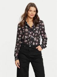 Guess Koszula W4BH56 WGLA2 Czarny Comfort Fit. Czarne bluzki damskie Guess, xs, z aplikacjami, z syntetyku, bez kołnierzyka, bez ramiączek. Za 219.99 zł.