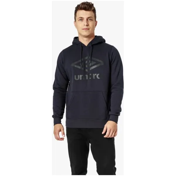 Umbro Bluza Fw Large Logo Oh Hoodie , granatowy, rozmiar M. Niebieskie bluzy męskie Umbro, m, z aplikacjami, z bawełny, z kapturem. W wyprzedaży za 99.99 zł.
