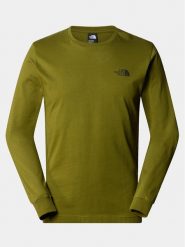 The North Face Longsleeve Easy NF0A87N8 Zielony Regular Fit. Zielone bluzki z długim rękawem męskie The North Face, m, bez wzorów, z bawełny, bez kołnierzyka. Za 179.99 zł.