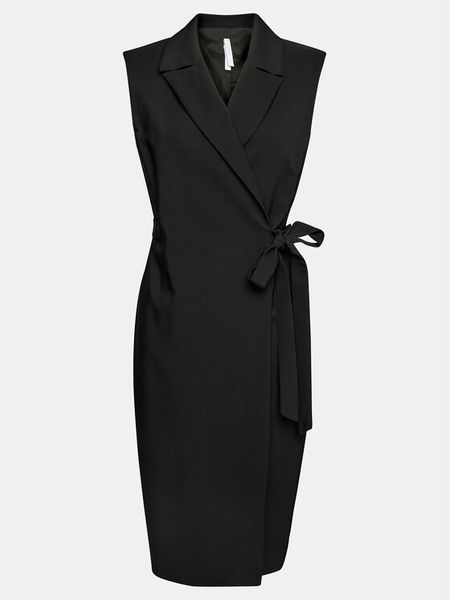 Imperial Sukienka koktajlowa ADOFHJZ Czarny Slim Fit. Czarne sukienki damskie Imperial, xs, bez wzorów, z syntetyku, wizytowe, bez kołnierzyka, bez ramiączek. Za 259.99 zł.