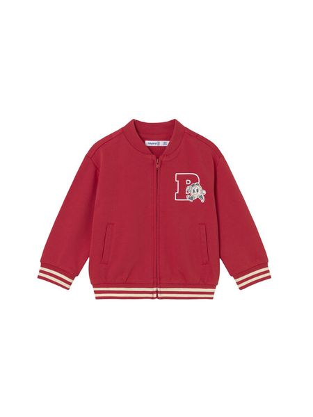 Mayoral Bluza 1406 Czerwony Regular Fit. Czerwone bluzy dla chłopców Mayoral, bez wzorów, z bawełny, bez ramiączek, bez kaptura. Za 82.99 zł.