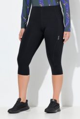 Damskie Legginsy rybaczki stretch szybkoschnące. Czarne legginsy damskie Ulla Popken, plus size, bez wzorów, z dżerseju. Za 239.99 zł.