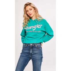 Wrangler - Bluza. Szare bluzy damskie Wrangler, z nadrukiem, z bawełny. Za 239.90 zł.
