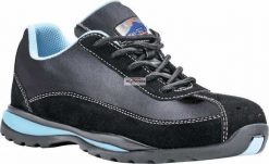 Portwest FW39 - Półbut damski sportowy Steelite Trainer S1P HRO, stalowy podnosek - czarny 43. Czarne obuwie sportowe damskie Portwest, bez wzorów. Za 213.25 zł.